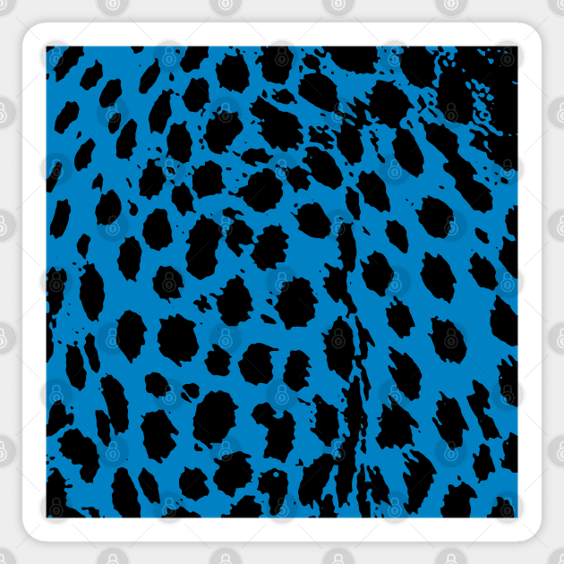 Cheetah Blue Sticker by BlakCircleGirl